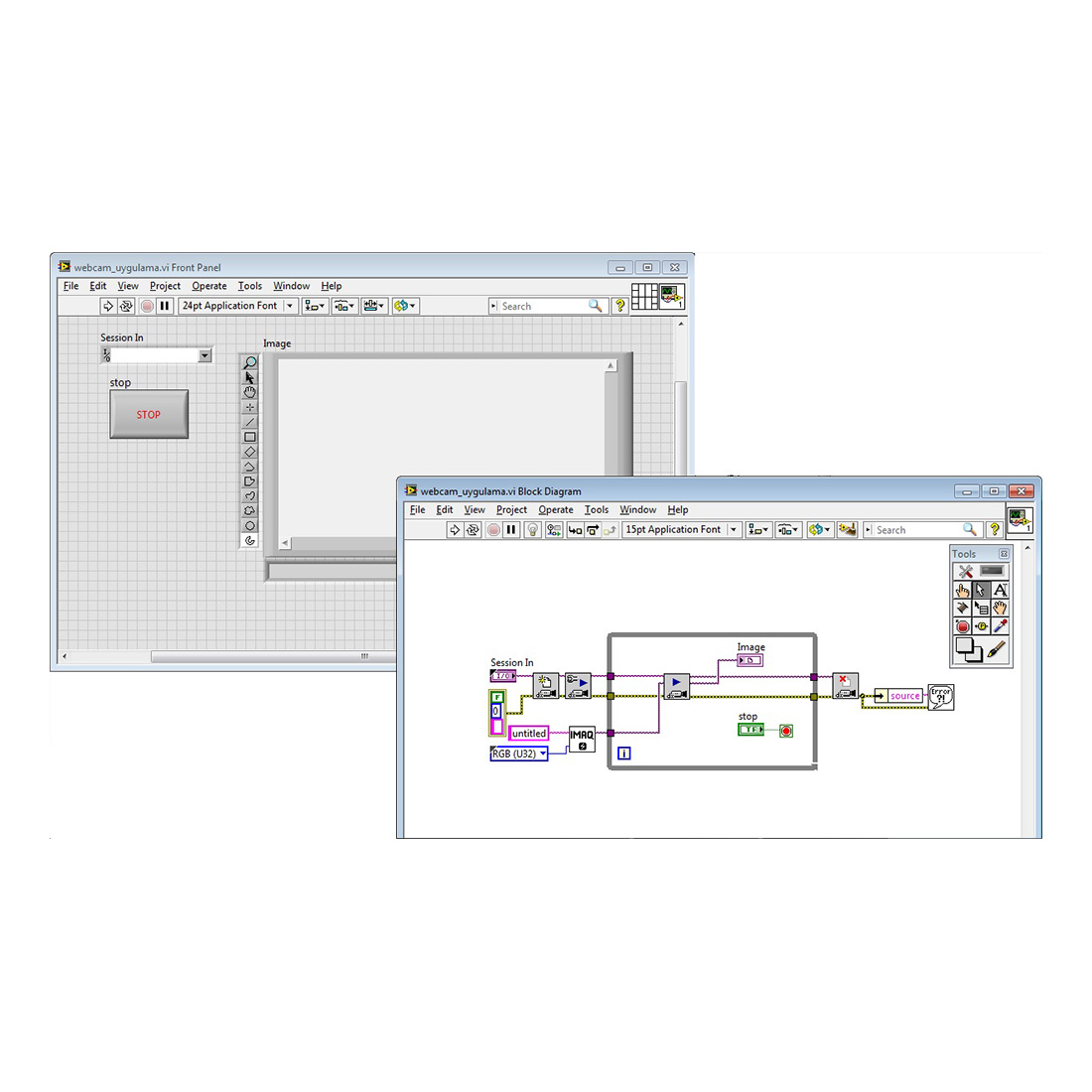 LabVIEW Vision Application with Webcam
