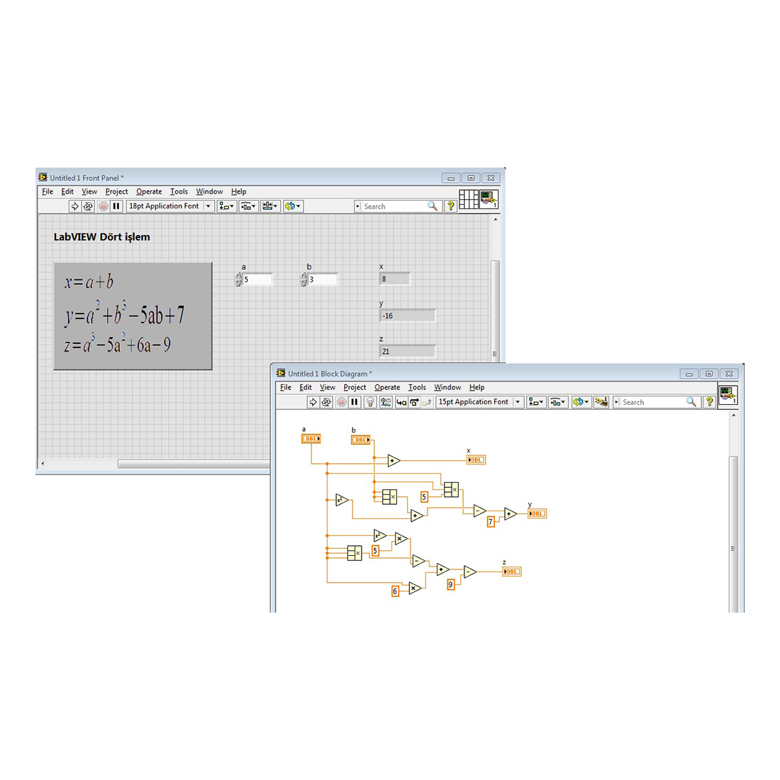 LabVIEW Four Operations
